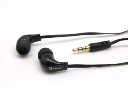 Sbox Stereo Earphones With Microphone EP-038B Black Fashion