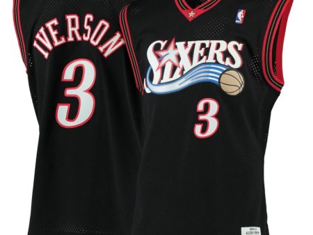 Allen Iverson Philadelphia 76ers Mitchell & Ness Black 2000-01 Hardwood Classics Swingman Jersey Discount