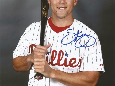 Scott Kingery Studio Pose Autographed Philadelphia Phillies 16  x 20  Baseball Photo For Discount