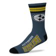 Pittsburgh Steelers Men s 4 Stripe Charcoal Deuce Socks Supply