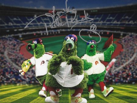 The Phillie Phanatic Dave Raymond Autographed 8  x 10  Collage Baseball Photo Supply