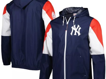 New York Yankees Mitchell & Ness Throw It Back Full Zip Windbreaker Jacket Online Sale