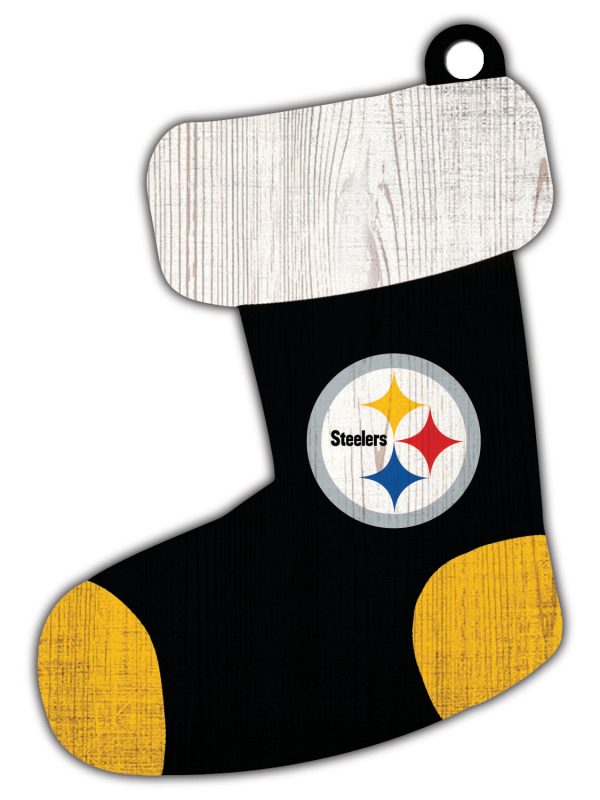 Pittsburgh Steelers Wooden Stocking Ornament Fashion