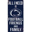 Penn State Nittany Lions Football, Friends, & Family Wood Sign Discount