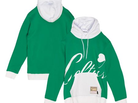 Boston Celtics Mitchell & Ness Hardwood Classics Big Face 5.0 Pullover Hoodie Discount