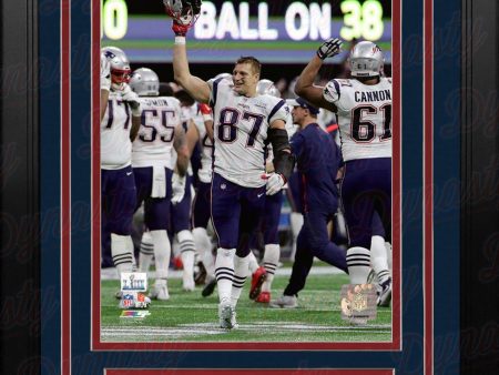 Rob Gronkowski Super Bowl LIII Celebration New England Patriots 8  x 10  Framed Football Photo For Sale