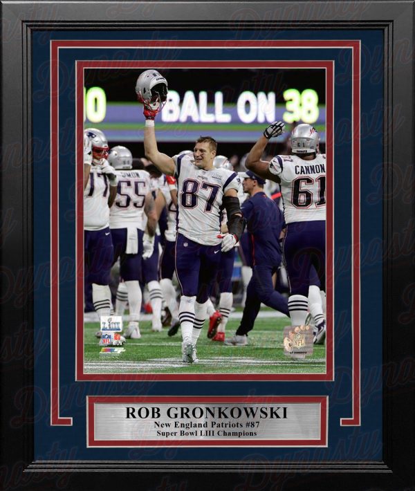 Rob Gronkowski Super Bowl LIII Celebration New England Patriots 8  x 10  Framed Football Photo For Sale