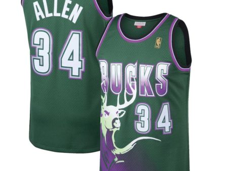 Ray Allen Milwaukee Bucks Mitchell & Ness Green Hardwood Classics 1996-97 Swingman Jersey Online Hot Sale