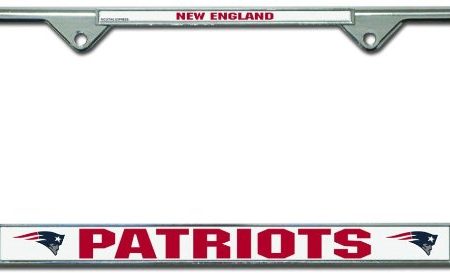 New England Patriots NFL Football Chrome License Plate Frame For Sale