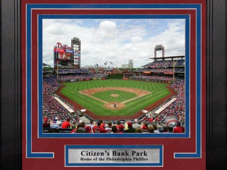 Philadelphia Phillies Citizen s Bank Park Aerial View 8  x 10  Framed Baseball Stadium Photo Sale