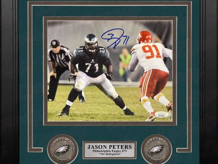 Jason Peters in Action Philadelphia Eagles Autographed Framed Football Photo Online