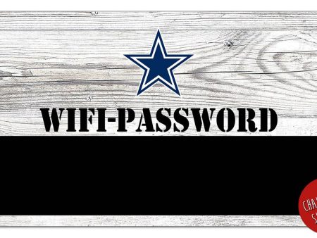 Dallas Cowboys Wifi Password 6  x 12  Wood Sign Fashion