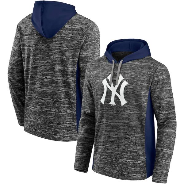 New York Yankees Heathered Instant Replay Chiller Pullover Hoodie Discount