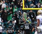 Darius Slay Celebrates with the Fans Philadelphia Eagles Autographed Football Photo Sale