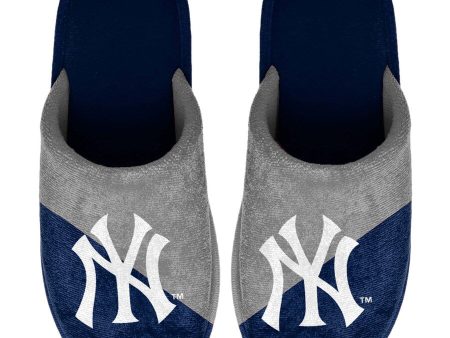 New York Yankees Colorblock Big Logo Slippers Sale