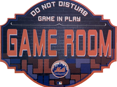 New York Mets 12  Game Room Wood Sign Hot on Sale