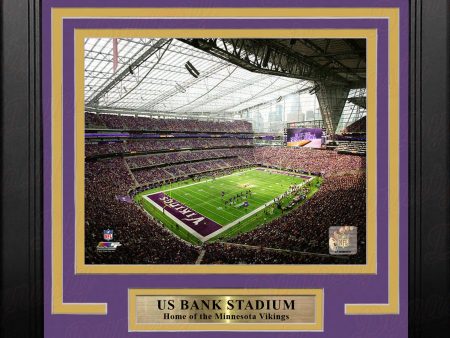 Minnesota Vikings U.S. Bank Stadium 8  x 10  Framed Football Photo For Cheap