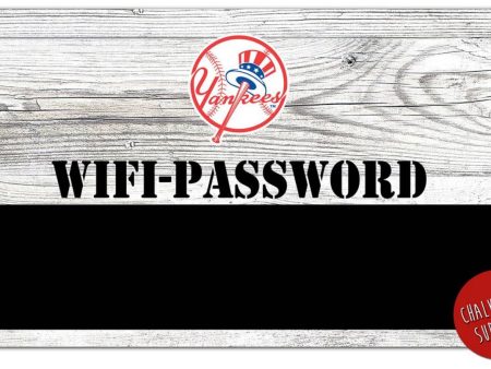 New York Yankees Wifi Password 6  x 12  Wood Sign For Discount