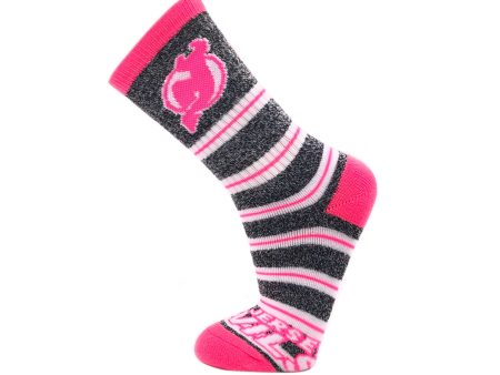 New Jersey Devils Melange Stripe Pink Socks For Cheap