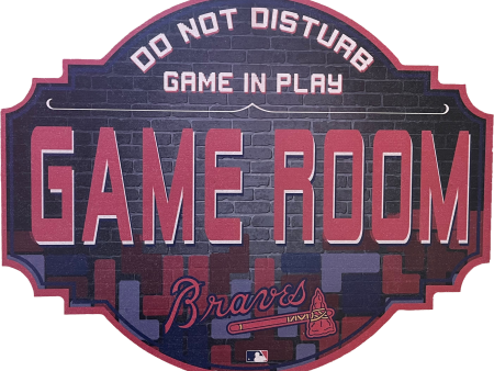 Atlanta Braves 12  Game Room Wood Sign For Sale