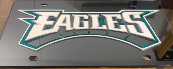 Philadelphia Eagles NFL Laser Cut License Plate with Team Script Online