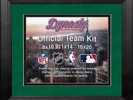 NHL Hockey Photo Picture Frame Kit - Dallas Stars (Green Matting, Black Trim) Online Sale