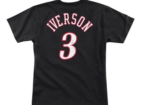 Allen Iverson Philadelphia 76ers Mitchell & Ness 1997 Name & Number T-Shirt Supply