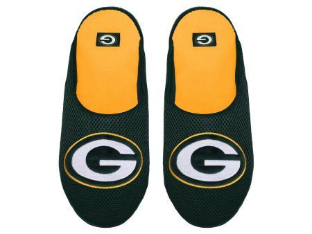 Green Bay Packers Big Logo Mesh Slide Slippers Discount