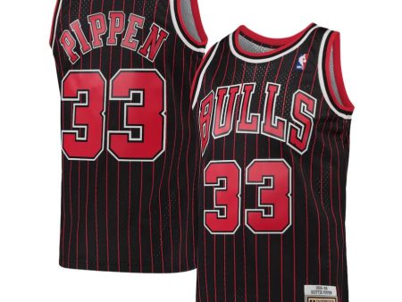 Scottie Pippen Chicago Bulls Mitchell & Ness Black Hardwood Classics 1995-96 Swingman Jersey Supply