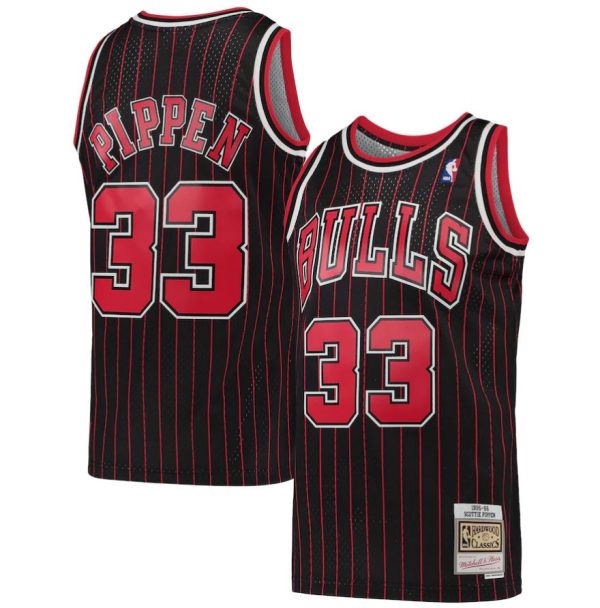 Scottie Pippen Chicago Bulls Mitchell & Ness Black Hardwood Classics 1995-96 Swingman Jersey Supply