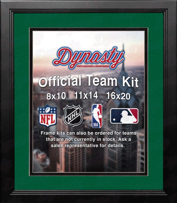 NHL Hockey Photo Picture Frame Kit - Dallas Stars (Green Matting, Black Trim) Online Sale