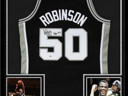 David Robinson San Antonio Spurs Autographed Framed Basketball Jersey Online