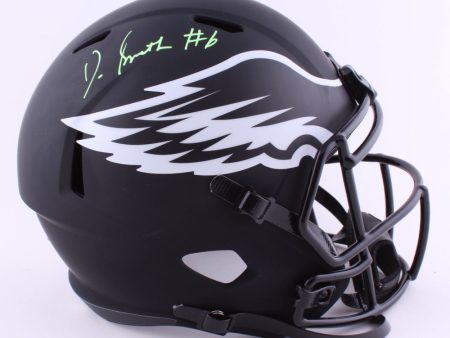 DeVonta Smith Philadelphia Eagles Autographed Football Eclipse Helmet - Kelly Green Signature For Cheap