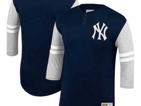 New York Yankees Mitchell & Ness Franchise Player 3 4-Sleeve Henley T-Shirt Online