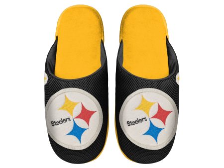 Pittsburgh Steelers Big Logo Mesh Slide Slippers Online now