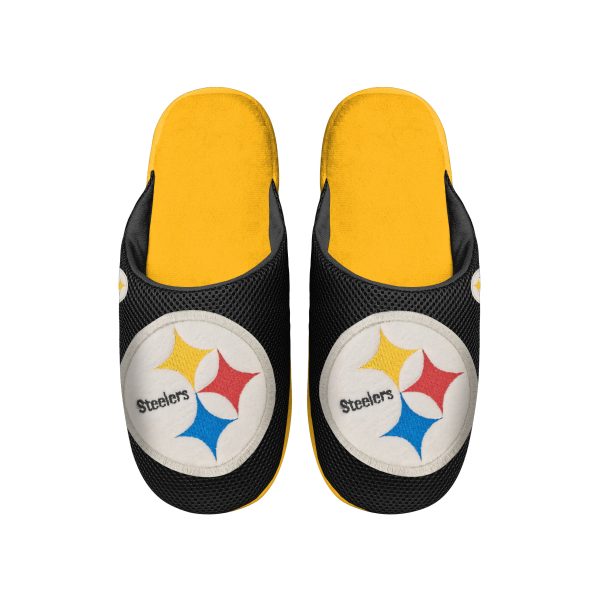 Pittsburgh Steelers Big Logo Mesh Slide Slippers Online now