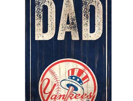 New York Yankees Dad Wood Sign Discount