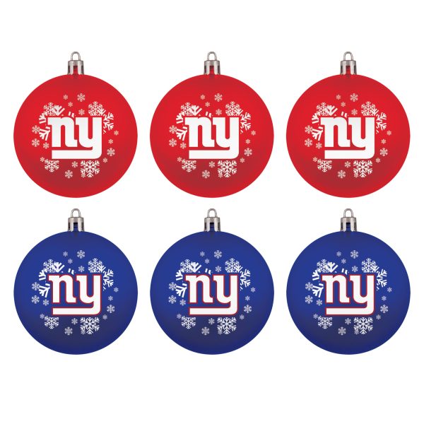 New York Giants Holiday 6 Piece Ornament Set For Cheap