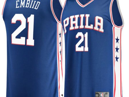 Joel Embiid Philadelphia 76ers Royal Blue Replica Jersey For Sale