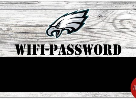 Philadelphia Eagles Wifi Password 6  x 12  Wood Sign For Cheap