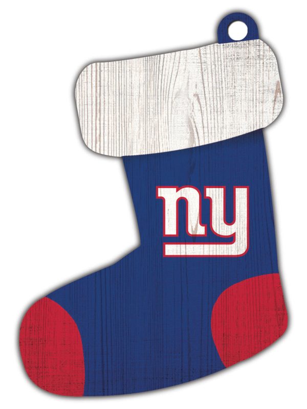 New York Giants Wooden Stocking Ornament Online Sale