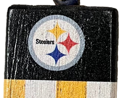 Pittsburgh Steelers Rectangle Flag Keychain Online now