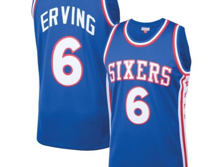 Julius Erving Philadelphia 76ers Mitchell & Ness 1976-77 Hardwood Classics Royal Blue Swingman Jersey For Discount