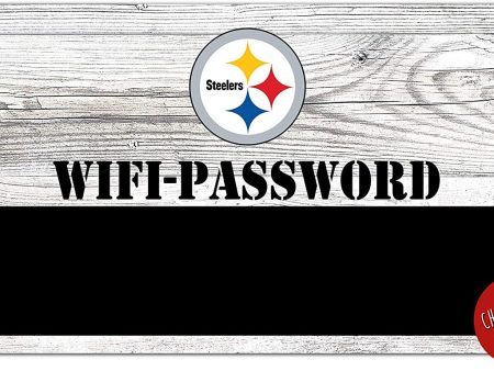 Pittsburgh Steelers Wifi Password 6  x 12  Wood Sign Online Sale