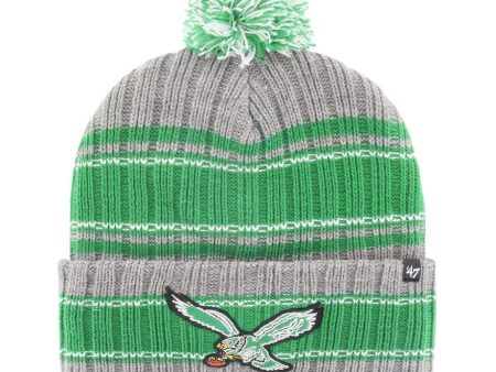 Philadelphia Eagles Rexford Cuffed Knit Hat with Pom - Graphite Discount