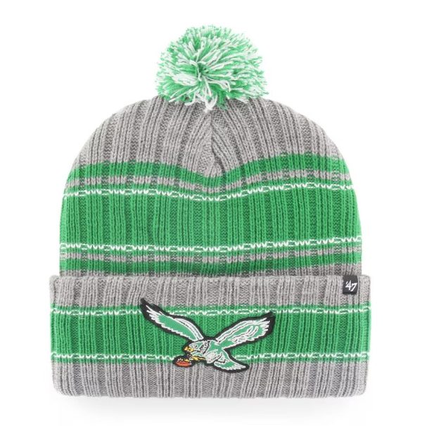 Philadelphia Eagles Rexford Cuffed Knit Hat with Pom - Graphite Discount