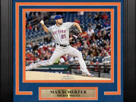 Max Scherzer in Action New York Mets 8  x 10  Framed Baseball Photo Online now