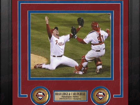 Brad Lidge & Carlos Ruiz Philadelphia Phillies 2008 World Series Champions Baseball Photo Picture Frame Cheap