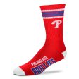 Philadelphia Phillies Men s 4 Stripe Deuce Socks on Sale