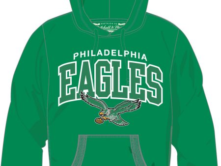 Philadelphia Eagles Mitchell & Ness Kelly Green Logo Arch Hoodie Fashion